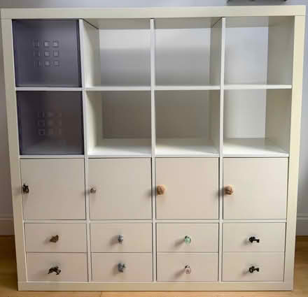 Photo of free Kallax shelving unit with inserts (Hackney E9) #1