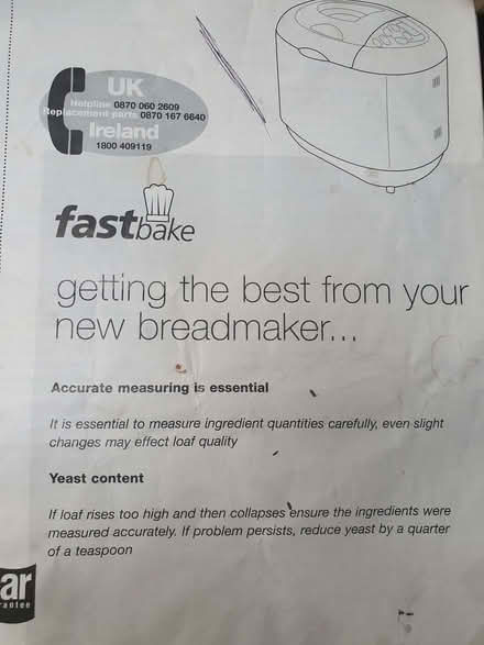 Photo of free Breadmaker (Walkley S6) #2