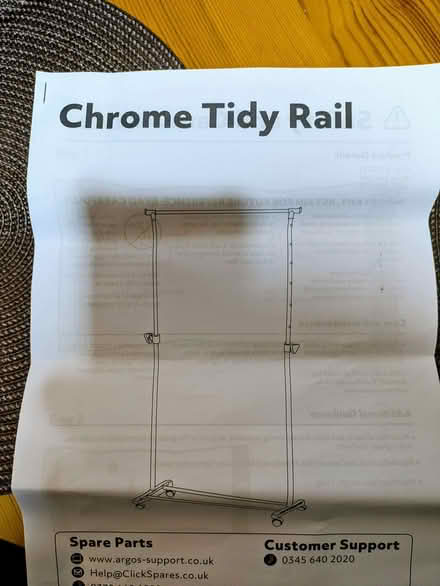 Photo of free its a portable clothes rail on castors. (Chorley Moor PR7) #2