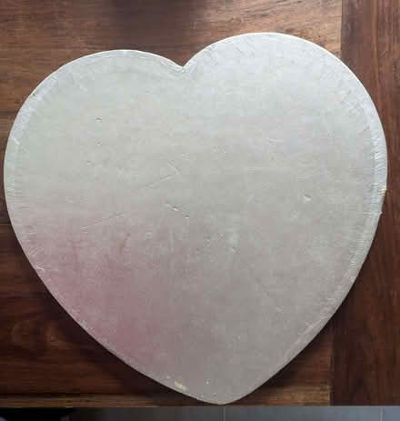 Photo of free Silver-covered heart shaped cake board (large) (Berkhamsted HP4) #1