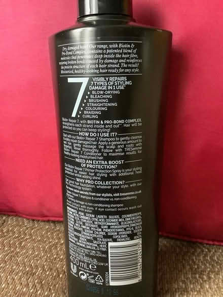 Photo of free Partially used tresemme shampoo (Southdown BA2) #1