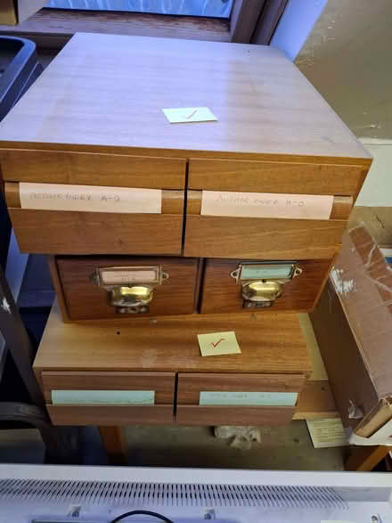 Photo of free Wooden card index holder drawers (Belsize Park NW3) #1