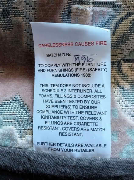 Photo of free 2 seater, high backed sofa (Alverthorpe WF2) #4