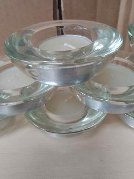 Photo of free 12 glass candle holders (Isleworth TW7 Near Rugby Gd) #1