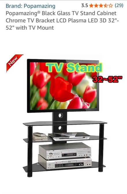 Photo of free Black Glass TV stand (Bailiff Bridge. BD12) #1