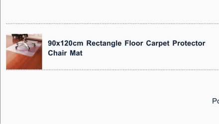 Photo of free Floor Protector Chair Mat 90x120cm (Newburgh WN8) #4