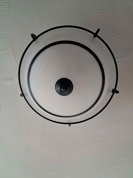 Photo of free Ceiling Lamp, Frosted Glass Shade, Metal Frame (CT5) #2