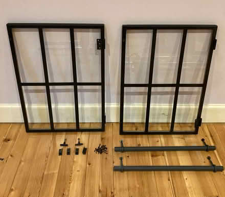 Photo of free x2 Cabinet Doors Metal/Glass (Dean EH4) #1