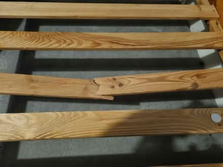 Photo of free 2 x pine single beds (Alderton) #4