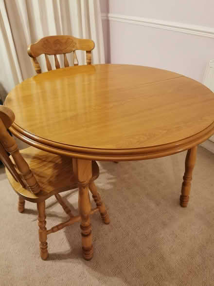 Photo of free Dinning Table & 2 Chairs (Brandwood End B14) #2