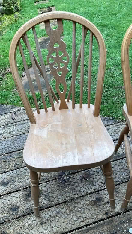 Photo of free 2 Wooden chairs (Sancreed) #3