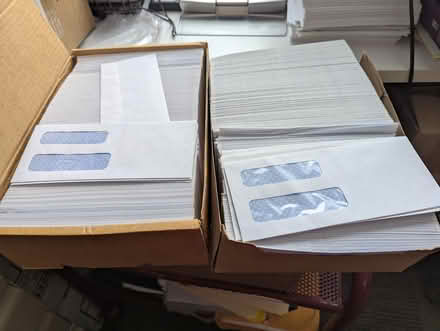 Photo of free 2 boxes of window envelopes (Getty Square, Yonkers) #1