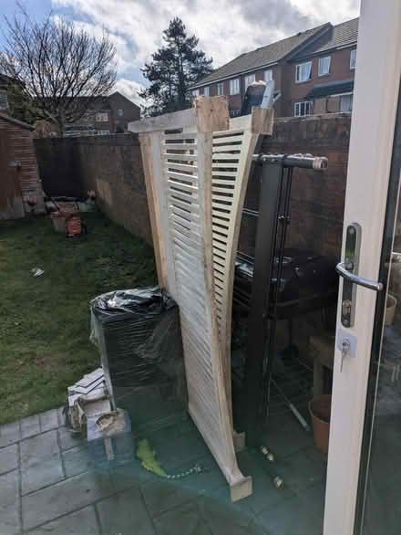 Photo of free Wooden & Metal Bed Head/Footboard (Welwyn Garden City) #2