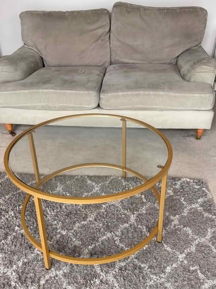 Photo of free Round glass coffee table (Portsea PO1) #1