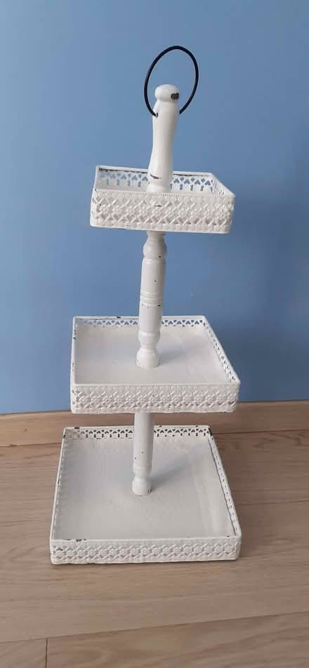 Photo of free Three-tier wooden and metal display stand (Wivelsfield Green RH17) #1