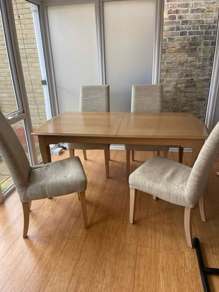 Photo of free Dining table and four chairs (Isleworth) #1