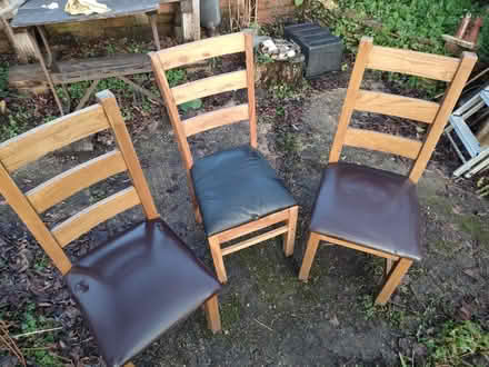 Photo of free 3 Hardwood Chairs (Central Stroud GL5) #1