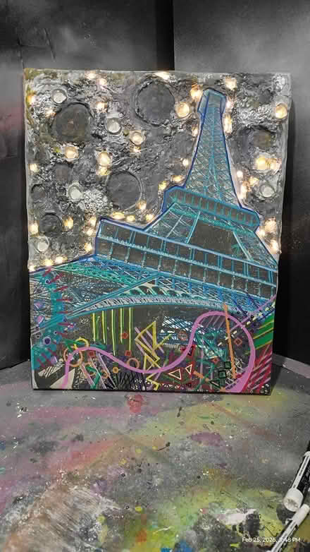 Photo of Art supplies for exhibit (Lynn view) #2