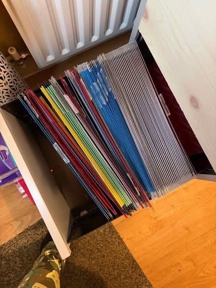 Photo of free Bisley metal filing cabinet three drawers two keys (Poplars SG2) #1