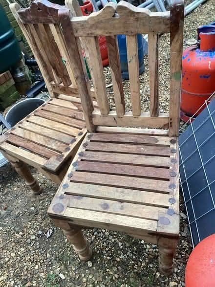 Photo of free Hardwood chairs (Camberley) #1