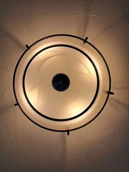 Photo of free Ceiling Lamp, Frosted Glass Shade, Metal Frame (CT5) #3