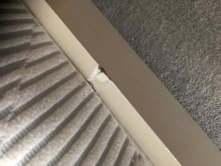 Photo of free Off white double bed with mattress (Worcester park) #3