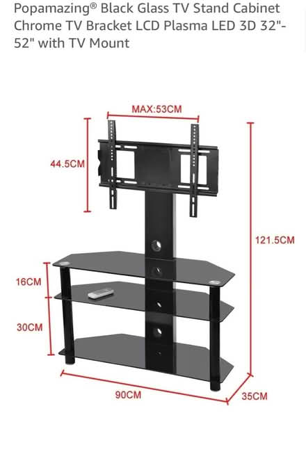 Photo of free Black Glass TV stand (Bailiff Bridge. BD12) #4