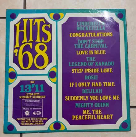 Photo of free Hits 68 LP (Westbury Wilts BA13) #1