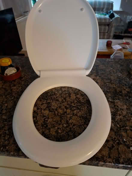 Photo of free White plastic toilet seat vgc (Morland CA10) #2