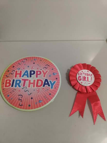 Photo of free Large badge and Birthday Rosette (Wollaton Vale NG8 Nottingham) #1