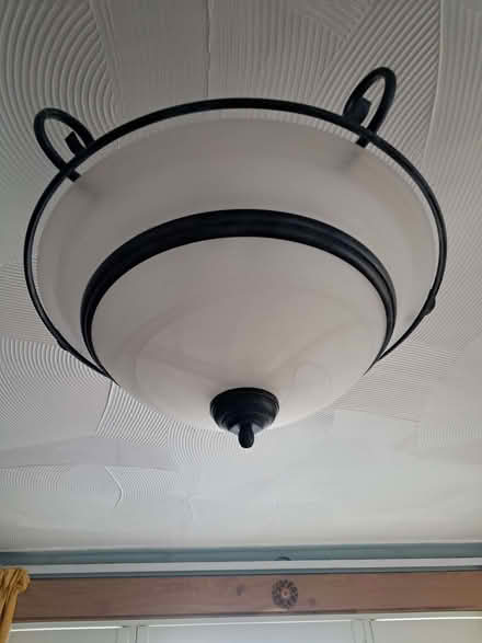 Photo of free Ceiling Lamp, Frosted Glass Shade, Metal Frame (CT5) #1