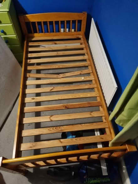Photo of free 2 x pine single beds (Alderton) #3