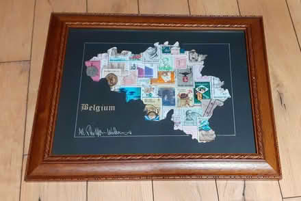Photo of free Framed stamp map of Belgium (Leigh-on-Sea SS9) #1