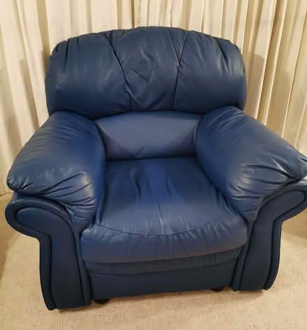 Photo of free Blue Sofa with 2 Armchairs (Brandwood End B14) #4