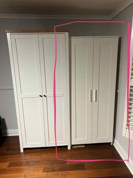 Photo of free Ikea Brimnes 2 door wardrobe (Camden Road N7) #2