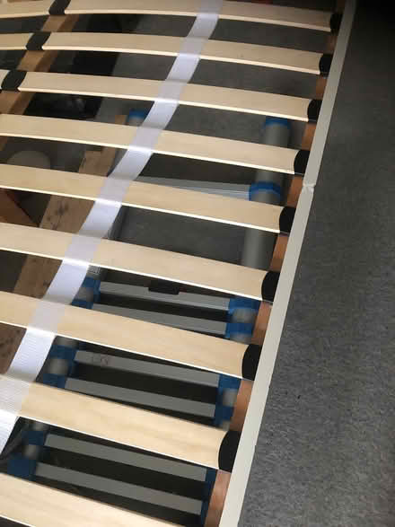 Photo of free Off white double bed with mattress (Worcester park) #4