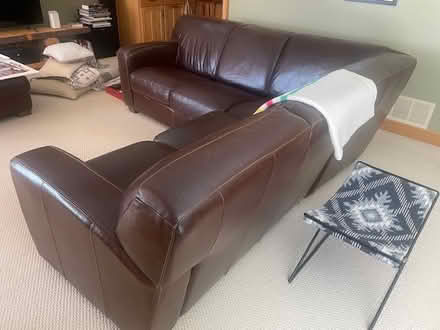 Photo of free Leather sectional (Maple Grove) #2