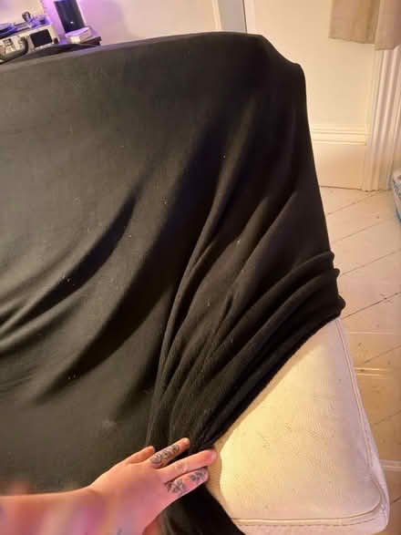 Photo of free Cream leather armchair& black cover (St Leonard’s TN38) #2