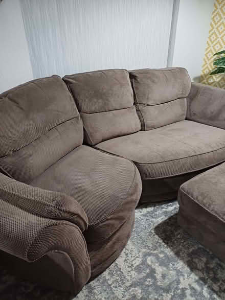 Photo of free a corner sofa with armchair and pouffe. (Bordesley Green B9) #2