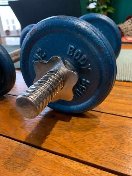 Photo of free Two 1kg dumbells with 4kg weights on each (St Annes BS4) #2