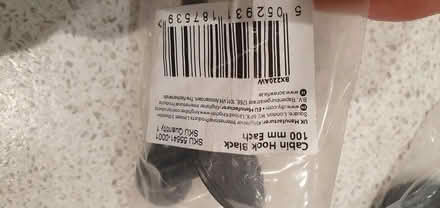 Photo of free 5 black cabin hooks (Wokingham RG40) #2