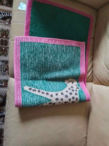 Photo of free Green/pink NEXT leopard bath mat (Fords Farm RG31) #2