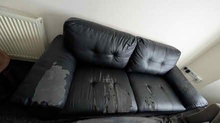 Photo of free Leather sofa 2 seater (Ludford court CW1) #3