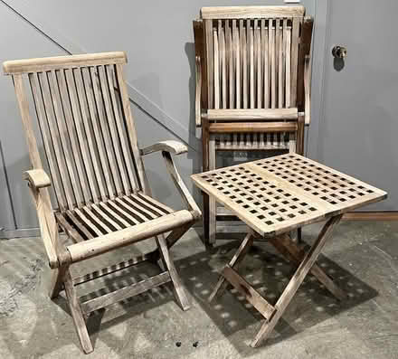 Photo of free 2 Folding Chairs and Table (Wedgwood) #1