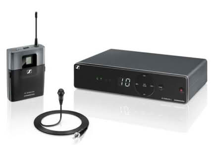 Photo of Lapel microphone, transmitter and receiver (Amersham HP6) #1