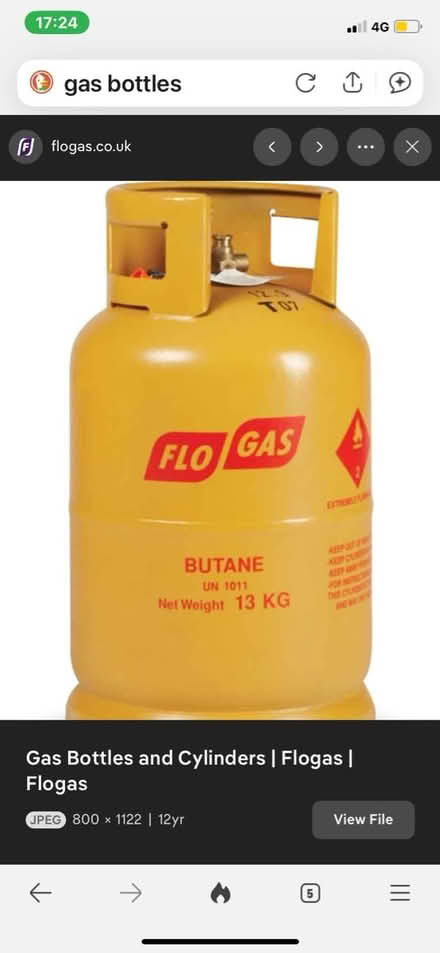 Photo of Gas bottle (Hatfield) #1