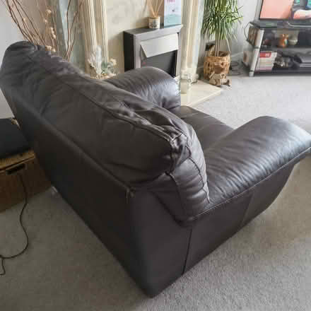 Photo of free DFS Brown leather armchair (Willerby) #4