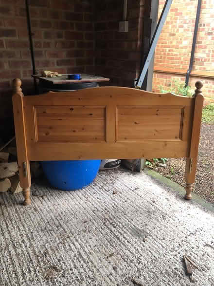 Photo of free Pine headboard for double bed (Storrington RH20 4) #1