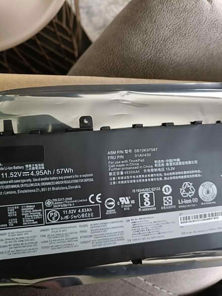Photo of free Lenovo Thinkpad Battery (Dublin 11) #1