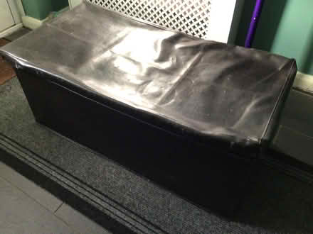 Photo of free Large Faux Leather Ottoman - Black (Twerton) #1